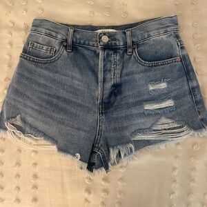 Pacsun vintage high rise denim jean shorts - size 25 - denim color - distressed